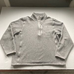 The North Face Mens Quarter Zip Pullover Sweatshirt Gray Fleece Size XL Outdoor
